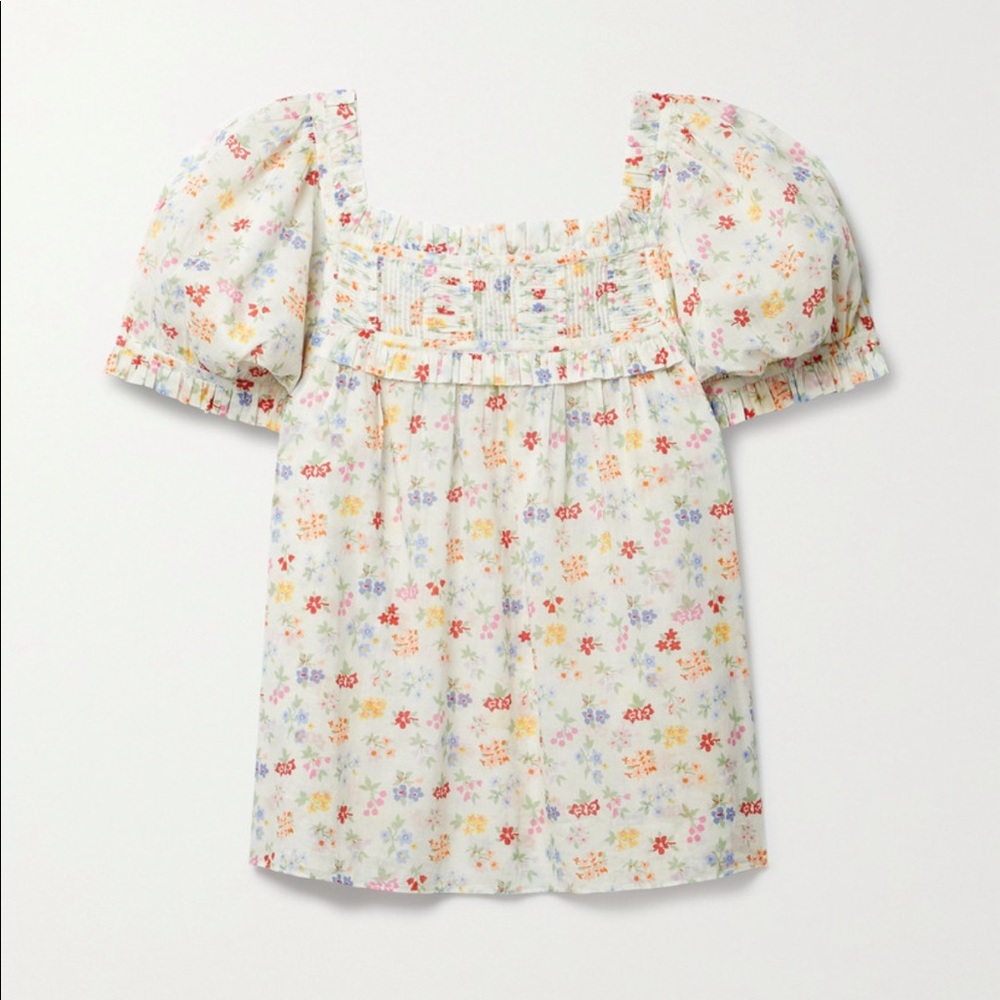 Done Frances Ruffled Top